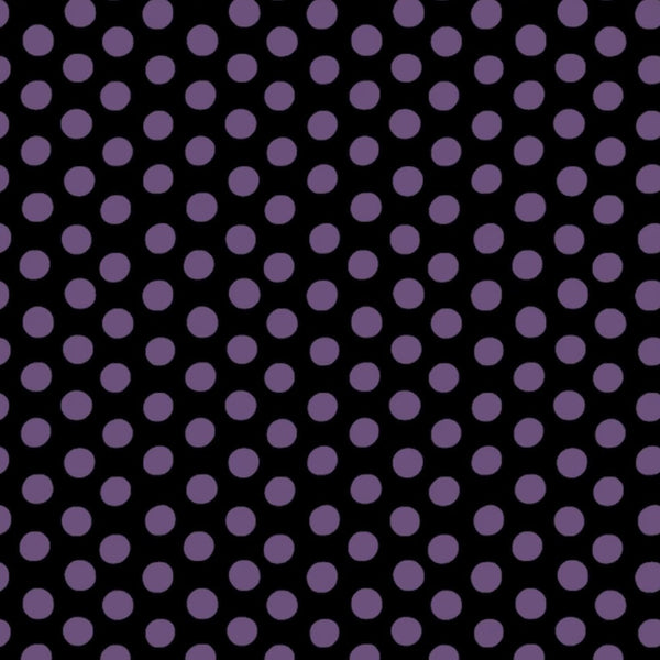 Fabric Bowl #W9 Kaffe Fassett Spot Black PWGP070, Black Purple Dot  3.4 m