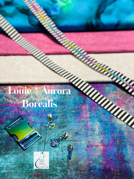 Only 4  Left - Louie Waist Pack Fabric KIT - Aurora Borealis - With Printed pattern by Uh Oh Creations