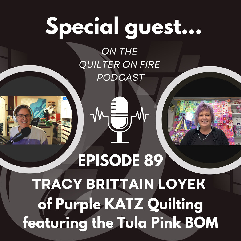Join me as I chat with Quilter on Fire about the new Tula Pink Queen of Diamonds BOM