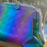 Large RETREAT Bag KIT - Quilted” Rainbow Faux Leather/Vinyl