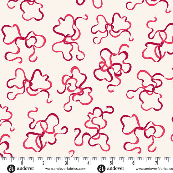 5m backing bundle Hearts Neuveau  - white