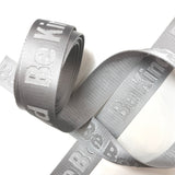 NEW COLOUR - KATZ Bag Bling -  Be Brave Be Bold Be Kind - 1.5” Woven Jacquard Webbing - SILVER