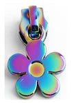 KATZ Bag Bling - #5 Rainbow -  FLOWER   - Zipper Pulls - 4 pc package