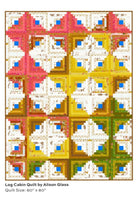 Camp Kitschy LaLa - Alison Glass - Log Cabin Quilt Kit / Light  60”x80” - preorder October 2025