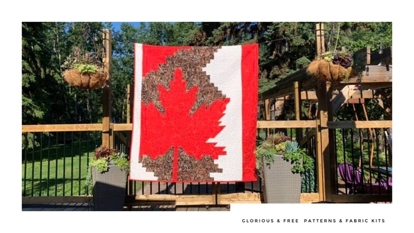 Glorious & Free Quilt KIT - beige background