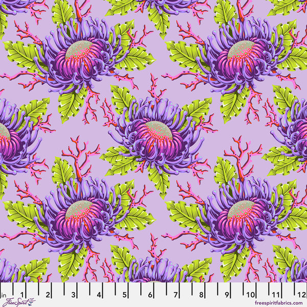 Friends & Anemones - Ultraviolet - Floral Reef by Tula Pink - PREORDER April 2026 -