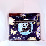 Juniper Clasp Wallet - CATS Cotton with Gunmetal hardware   - WITH pattern & BONUS RFID cloth