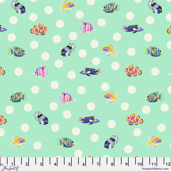 School Crossing - Seafoam- Floral Reef by Tula Pink - PREORDER April 2026 -