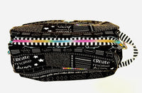 PKQ Grab & Go Large RETREAT Bag KIT - MAKE by Quilt Play - with BONUS 3 pc Rainbow Key Fob Hardware