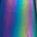 Iridescent Rainbow Faux Leather/Vinyl - sold by half yard 18”x58”