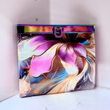 Juniper Clasp Wallet - Canvas with Rainbow hardware   - WITH pattern & BONUS RFID cloth
