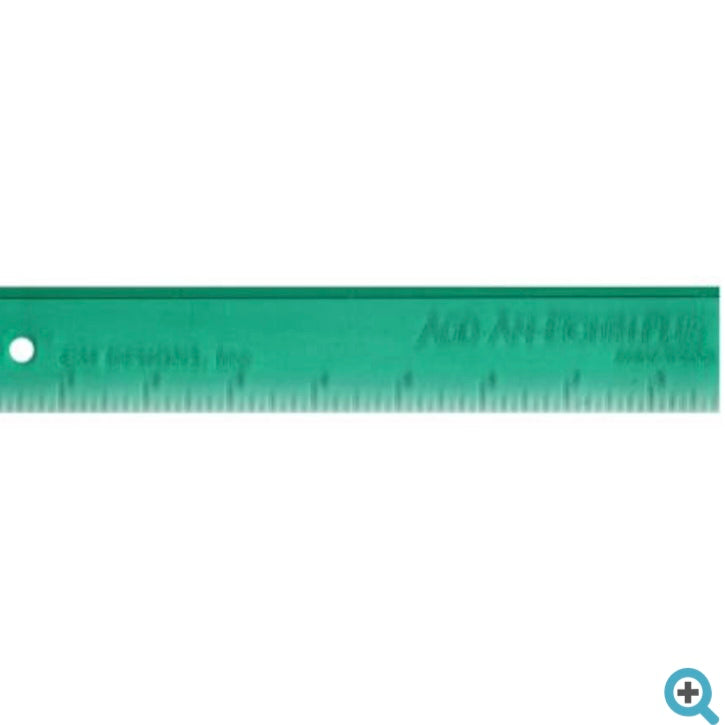 Add an 1/8” PLUS Ruler 9” long – Purple KATZ Quilting