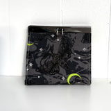 Juniper Clasp Wallet - Libs Elliott Black/Lime with Gunmetal hardware   - WITH pattern
