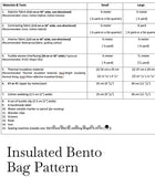 Insulated Bento Bag KIT with pattern by Miss Freckles Design