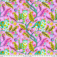 MINKY Tabby Road DejaVu MINKY*   58”-60” wide- Club Kitty - Electroberry / 2 m bundle 58”x80”