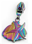NEW - Just Arrived - KATZ Bag Bling - #5 Rainbow - Starfish   - Zipper Pulls - 4 pc package