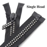 KATZ Bag Bling - SPARKLE ZIPPER 1 WAY Separating #10 Resin 60 cm