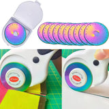 Just Arrived - KATZ Bag Bling - Rainbow 45 mm Rotary Cutting Blades - Titanium Coated Steel - 5 pc