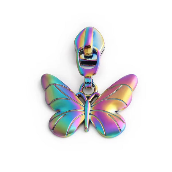 NEW - Just Arrived - KATZ Bag Bling - #5 Rainbow -  Butterfly  - Zipper Pulls