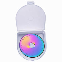 Just Arrived - KATZ Bag Bling - Rainbow 45 mm Rotary Cutting Blades - Titanium Coated Steel - 10 pc