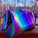 Large RETREAT Bag KIT - Quilted” Rainbow Faux Leather/Vinyl