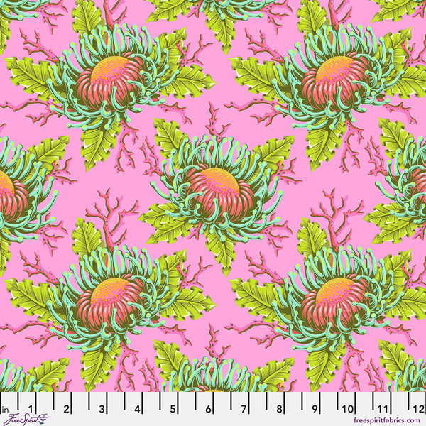 Friends & Anemones - Coralline - Floral Reef by Tula Pink - PREORDER April 2026 -