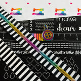 Louie Waist Pack Fabric KIT -  MAKE\Create Dark by Quiet Play - With Printed pattern by Uh Oh Creations