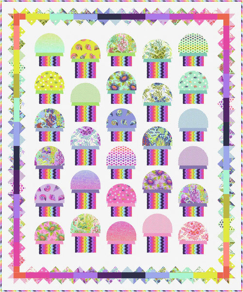 Jellyfishing Quilt Kit with pattern - Floral Reef by Tula Pink - PREORDER April 2026