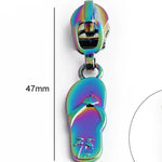 NEW - Just Arrived - KATZ Bag Bling - #5 Rainbow -  Flip Flop  - Zipper Pulls