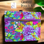 Quilted Pouch KIT - pattern by UhOh Creations - Hello Dahlia