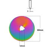 New Arriving -April 5, 2026/ KATZ Bag Bling - Rainbow 60 mm Rotary Cutting Blades - Titanium Coated Steel - 5 pc