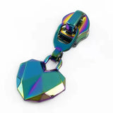 Back in stock - KATZ Bag Bling - #5 Rainbow -  Facet Hearts - Zipper Pulls - pack of 4 zipper pulls