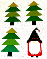 Scandinavian Tomte - Green OR Red Trees - traditional colorway - 54”x62”
