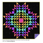 Deco Glo II - Canyon Road Quilt KIT 64”x64” with KONA solid PREMIUM black background