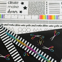 PKQ Grab & Go Large RETREAT Bag KIT - MAKE by Quiet Play - with BONUS 3 pc Rainbow Key Fob Hardware
