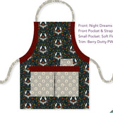 The “Gathering Apron” KIT featuring Silent Night by Cori Dantini  - NIGHT DREAMS colorway