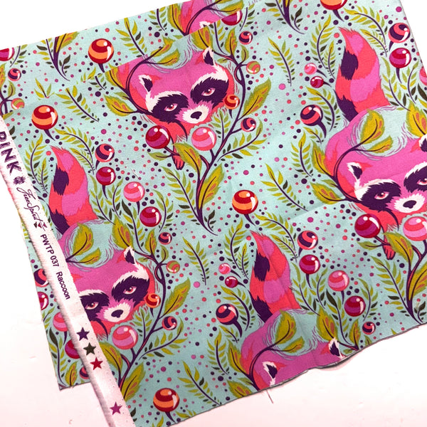 RARE OOP Tula Pink - All Stars Racoon Pink  - 1 pc  / 9”x20”