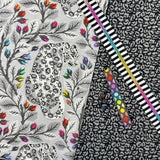 Quilted Pouch KIT - pattern by UhOh Creations - Graywork by Tula Pink - LEOPARD LIGHT