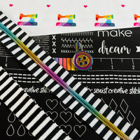 PKQ Grab & Go Large RETREAT Bag KIT - MAKE by Quiet Play - with BONUS 3 pc Rainbow Key Fob Hardware