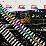 PKQ Grab & Go Large RETREAT Bag KIT - MAKE by Quiet Play - with BONUS 3 pc Rainbow Key Fob Hardware