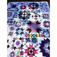 Midnight Garden (black & white edition) Colorway 🌸Flower Farm Sampler QUILT KIT with pattern book - 80” x 100”💜