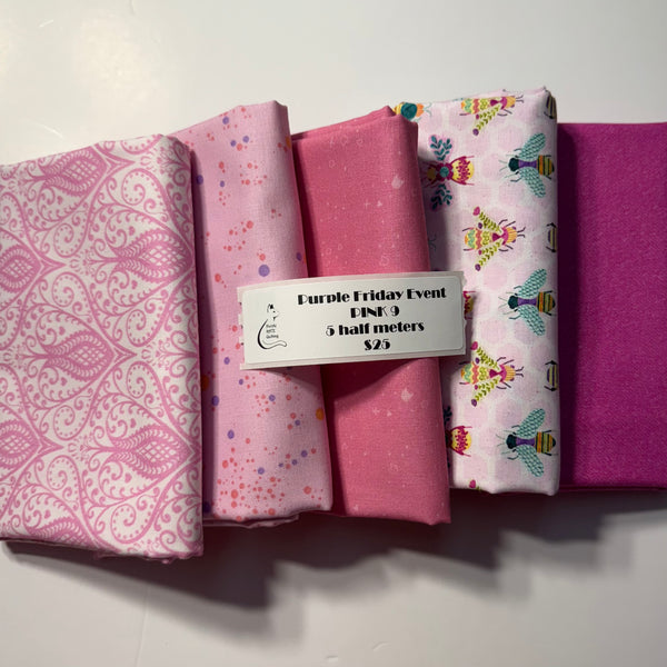 5 Half Meter Bundles - Pink 9