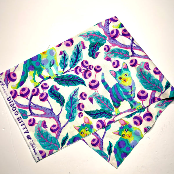 RARE OOP Tula Pink -  Tabby Road Blue - 1 pc  / 9”x20”