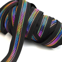 #5 RESIN ZipperTape (3m) with 6 Rainbow Pulls