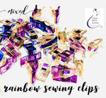 Rainbow Glitter Sewing Clips - Sample Pack 10 pc
