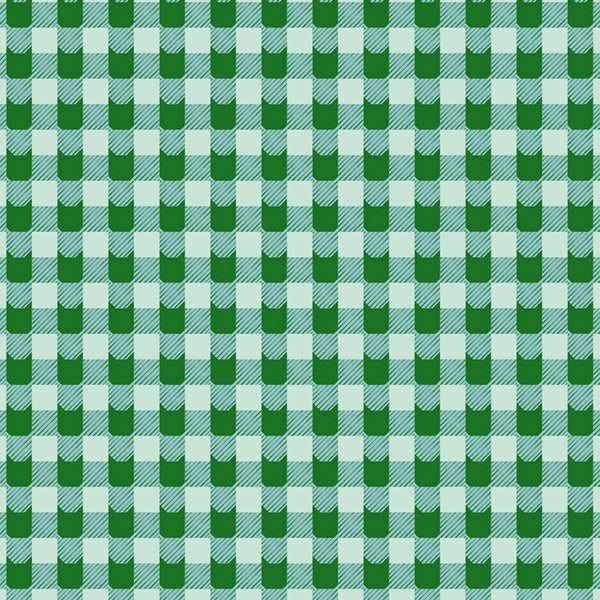 Feline Festive by Pammie Jane - Cat Plaid - Spearmint