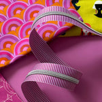 Sassafras Lane 3 yd zipper tape - Purple with silver teeth
