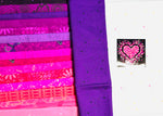 NEW 💜 MINI 💜 Exploding Heart Quilt KIT - BE My Valentine 💜 Colorway & BONUS Sticker