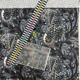 Quilted Pouch KIT - pattern by UhOh Creations - Graywork by Tula Pink - LEOPARD Dark