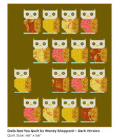 Camp Kitschy LaLa - Alison Glass - Owls See You Quilt Kit / Dark 49”x58” - preorder October 2025